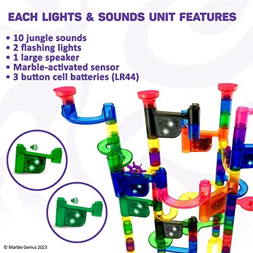 Marble Genius Green-Jungle Lights & Sounds Marble Run Accessory Set - Image 3