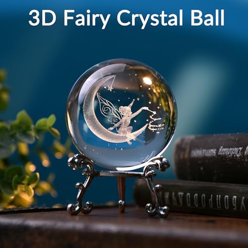 IFOLAINA 3D Fairy Crystal Ball Fairy Sphere Gifts for Girl Her - Image 2