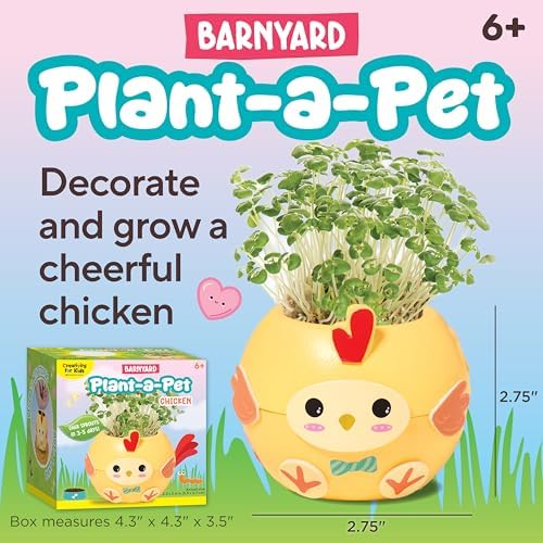 Creativity for Kids Plant-a-Pet Barnyard Pig Kit | Decorate, Plant & Grow Your Own Pet | Chia Seed Gardening Craft | Spring Crafts & Screen-Free Kids Activity (Ages 6+) - Image 3