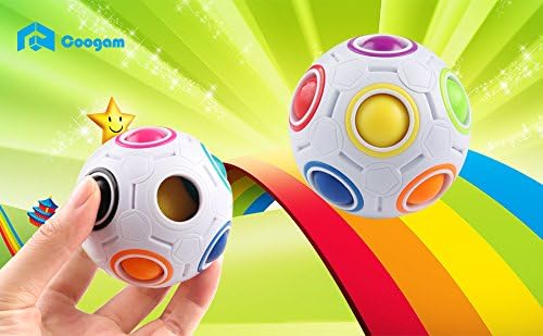Coogam Rainbow Puzzle Ball with Pouch Color-Matching Puzzle Game Toy Stress Reliever Magic Ball Brain Teaser for Kids and Adults, Children, Boy, Girl Holiday - Image 7