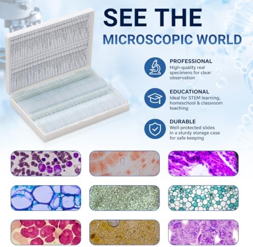 Tellegloww 120 Pcs Microscope Slides with Specimens for Kids & Students - Image 5