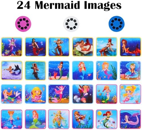 Georgie Porgy Children Projector Toys Educational Science Set Wall Ceiling Tent Torch Flashlight for Kids Gifts for Boys Girls (Mermaid) - Image 4