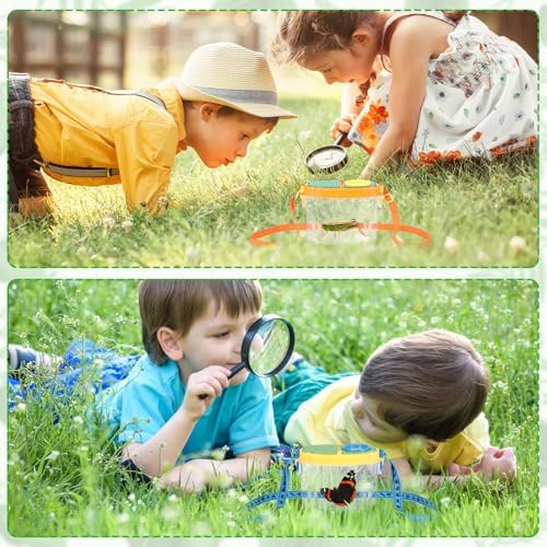 Halloscume 8 Pcs Bug Catcher for Kids Collector Toy Bug Habitat with Magnified Viewer, Insect Habitat, Outdoor Toys, Insect Box Magnifying Tools & Carry Strap - Educational Outdoor Adventure Gift - Image 6