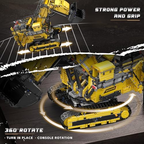 Mould King 17070 RC Excavator Building Set for Adults, 4767 Pieces Truck Construction Vehicle Model, APP Remote Control Truck with Engines, STEM Engineering Toys - Image 3