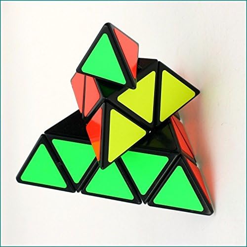 Pyramid Cube Speed Cube Glow in Dark Magic Speed Cube 3-D Brain Teasers IQ Puzzles for Kids and Adults (Black Background Sticker) - Image 7