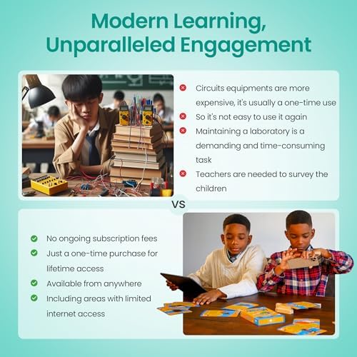 STEM Circuits Learning Kit for Kids | Hands-On Electronics Projects with Augmented Reality Educational Flashcards | Homeschool & Classroom Science Activity with Learning App - Image 3