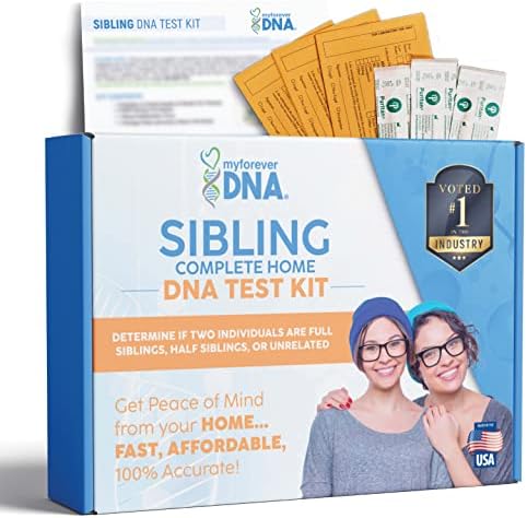 My Forever DNA® Sibling DNA Collection Kit | 46 DNA Markers | At-Home Sample Collection | Full or Half Sibling Relationship Analysis | Private & Confidential | All Fees Included by MyForeverDNA