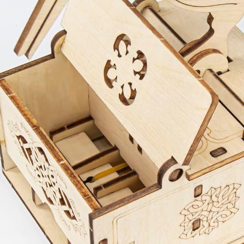 3D Wooden Puzzles for Adults,Wooden Toothpick for Child and Adult,Model Building Kit,Educational Brain Teaser,Unique Gift for Kids and Friends on Birthday and Christmas Day - Image 4