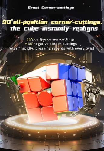 Moyu RS3M V5 2023 Magnetic Cube, Stickerless Adjustable Elasticity Magnetic 3x3 Budget Cube, Professional Cube Smooth & Fast Cube - Image 5