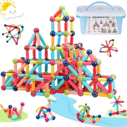COUOMOXA Magnetic Building Blocks STEM for Kids: Educational Magnetic Set for 6-9+Years Old for Boys Girls - Construction Toys for Early Development Learning for Kids by Unknown