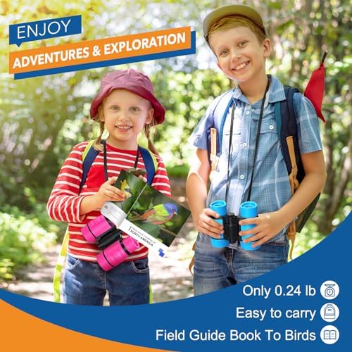 Toys for Boys Ages 3-7: LET'S GO! Kids Binoculars with Bird Watching Manual for 4 5 6 7 Year Old Boys Girls Outdoor Toy for Kid Ages 4-6 Camping Telescope Toddler Birthday Gift Stocking Stuffers - Image 2