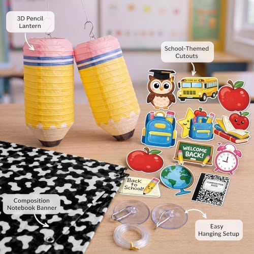 68 Pcs Back to School Pencil Decoration for Classroom Hanging - Image 5