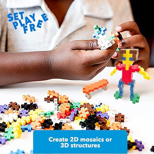 PLUS PLUS Super Tube, 500 Piece Basic Mix - Mini Waffle Blocks for Kids - Image 5
