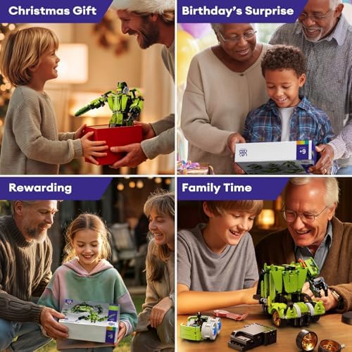 LECPOP 5-in-1 STEM Building Blocks Kit, RC Sports Car and Transform Robot - Image 6