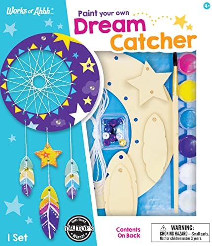 Works of Ahhh... Dream Catcher Wood Paint Kit - Classic Wooden Crafts Paint Set - Ages 4+ by WorksofAhhh