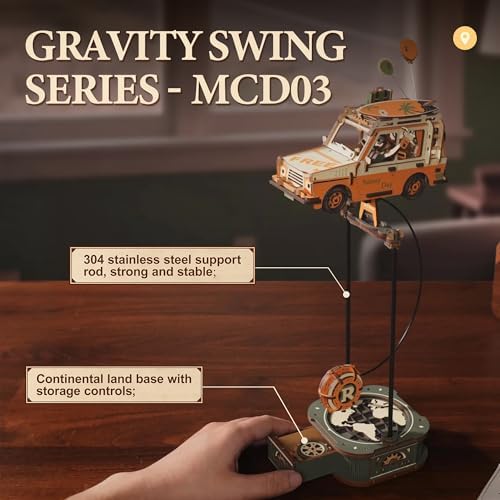 ROKR 3D Wooden Puzzles for Adults, 228 PCS DIY Craft Kit Balance Toy Road Tripper, Creative Christmas/Birthday Gifts for Teens & Adults - Image 4