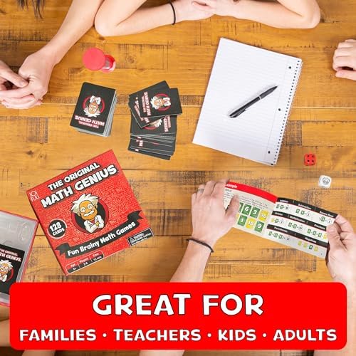 JOiFuli The Original Math Genius Card Game: an Educational Game of Addition, Subtraction, Multiplication, and Division for Ages 6 Years and Up - Image 2
