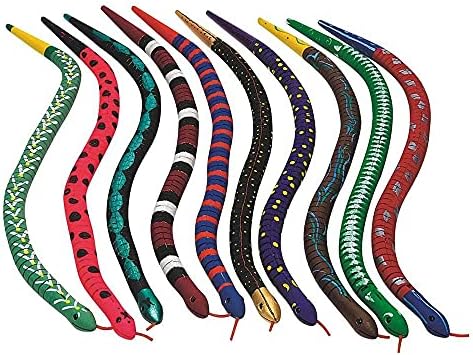 8-Piece Unfinished Wooden Snake Models, 12 in Flexible DIY Painting Crafts - Image 5