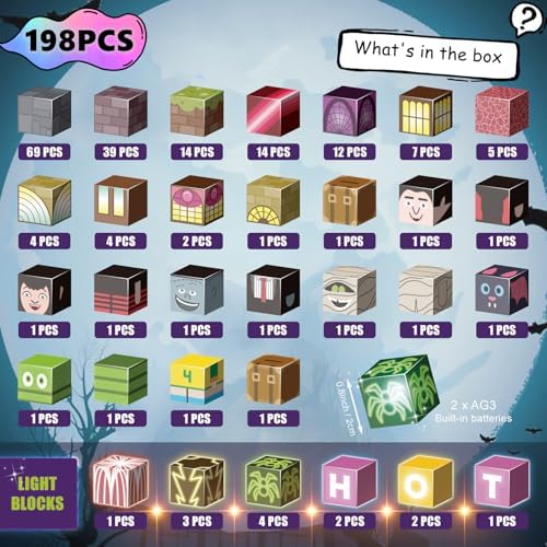 Magnetic Blocks -198PCS Enchanted Hotel Magnetic Building Cubes,Educational Sensory Stacking Kit & STEM Learning Play,Christmas Birthday Creative Gifts for Kids Boys Girls Ages 4 5 6 7 8 10+ Years Old - Image 3