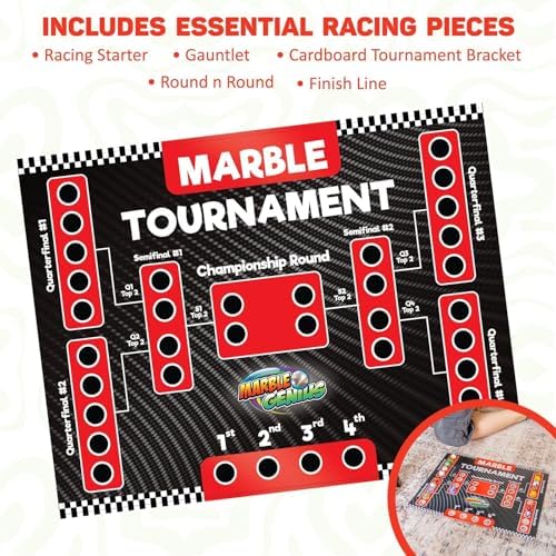 Marble Genius Marble Run Racing Set: 125-Piece Marble Run Racing Set Toys for Kids, Marbles Maze Tower Building Blocks, Marbles Race Track Rolling Game, Educational Learning STEM Toy Gift - Image 5