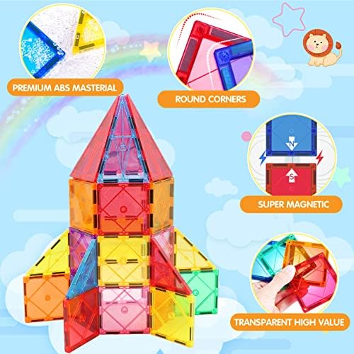 Magnetic Tiles Building Blocks for 3 4 5 6 7 8+ Years Old Boys Girls - Image 2