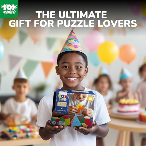 STEAM Life Speed Cube Set 10 Pack Magic Cube | Includes 2x2 3x3 4x4 5x5 Speed Cube, Pyramid Cube, Megaminx Cube Puzzle Cube Bundle Collection Cube, Toys Gift for Kids & Adults - Image 6
