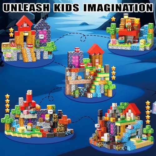 Magnetic Blocks, 400PCS Toys Building Cube Birthday Gifts for Kids - Image 4