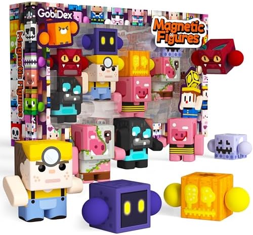 GobiDex 8PCS Magnetic Figures, Creatures of Block World Toys Pack by GobiDex