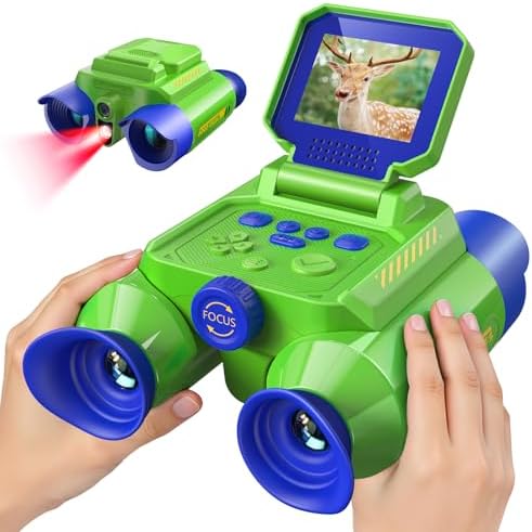 Acoath Binoculars for Kids with Night Vision Camera, Kids Telescope, 10X Optical Zoom, Magic Adventures Telescope Toys Gifts for Age 3, 4, 5, 6, 7, 8, 9, 10+ Years Old Boys Girls by Acoath