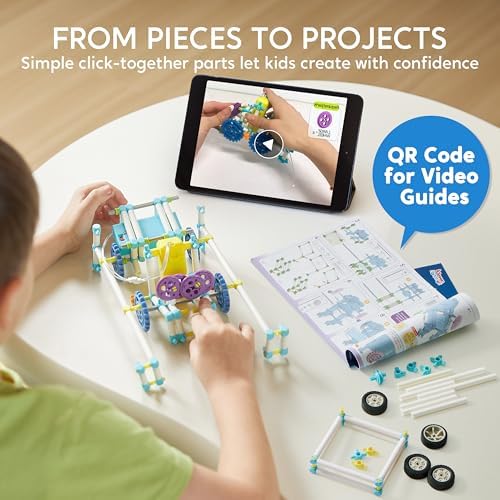 JOVA Klever Kits 36-in-1 Motor Robotic Kits, Make Your Own Kids Craft Kits Educational STEM Toys for Ages 8-13 Boys and Girls, Science Gifts for 8 Years Old - Image 5