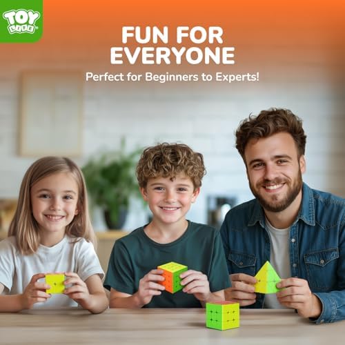STEAM Life Speed Cube Set 4 Pack Magic Cube | Includes Speed Cubes 3x3, 2x2 Speed Cube, 4x4, Pyramid Cube, Smoothly Puzzle Cube Bundle Magic Cubes Collection for Kids & Adults - Image 6