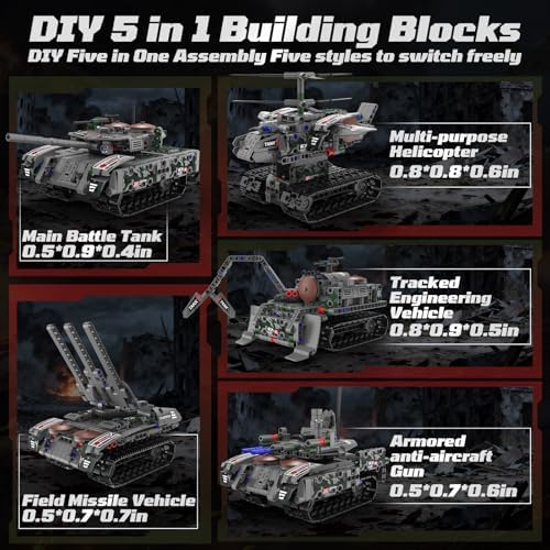 Robot Building Kit with Remote Control STEM Gift for Boys Age 6-14 | Birthday Gift for Boys Girls Ages 6-14 | 389PCS 5-in-1 Robot | APP + Remote | Engineering kit | Rechargeable |Educational - Image 5