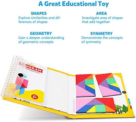 Vanmor Travel Tangram Puzzle, 3 Sets of Magnetic Tangram with 240 Solution - Image 6