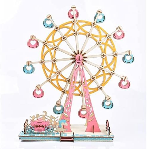 Wooden Ferris Wheel 3D Wooden Puzzle Wooden Building Kit for Birthday Present - Image 5