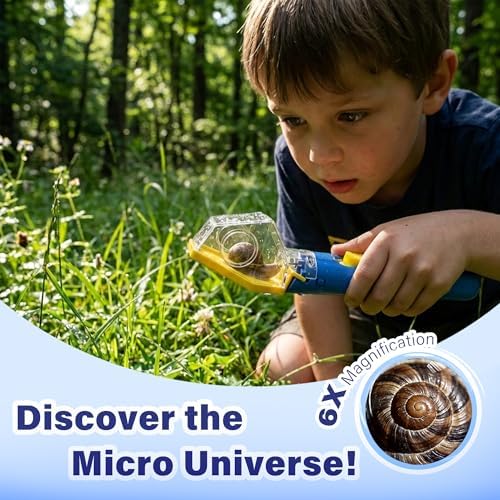 Bug Catcher for Kids with 6X Magnifier, STEM Exploration Toys, 2 Pack Blue - Image 3