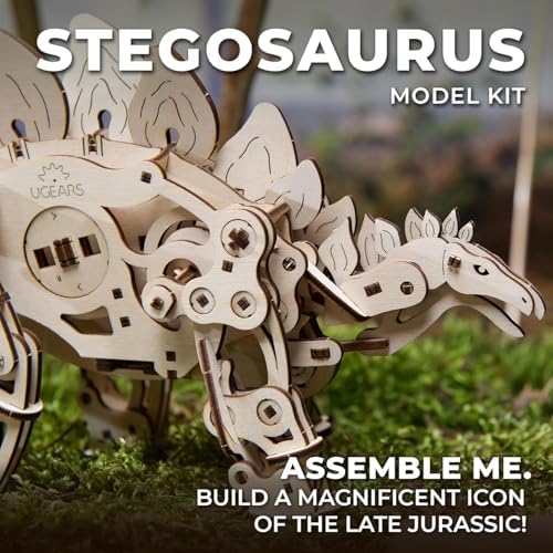 UGEARS Stegosaurus 3D Puzzle, Stegosaurus Models Dinosaur Building Kit, Mechanical Dinosaur Puzzle Model Kit for Assembly, DIY Kits for Adults Dinosaur Gifts, 305 Pcs - Image 4