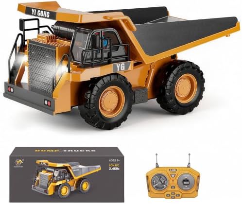 Excavator Set，rc Dump Truck Command The Site Conquer The Dir，2.4Ghz Remote Control Construction Vehicle Set Children's Toys，Alloy Material Simulate True Scale (Truck) by WelcometoBLQCSLH