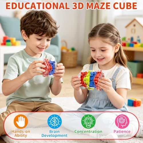 Infowush 2-in-1 Fidget Spinners Maze Cube - Fidget Toys for Kids & Adults - Image 2