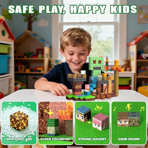 Magnetic Blocks, 100PCS Toys Building Cubes Gifts for Kids Ages 3+ - Image 6