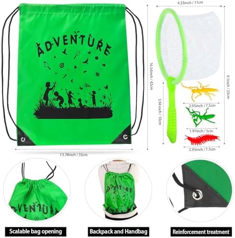 Kyson Kids Explorer Costume and Bug Catcher Kit 22Pcs with Vest,Hat,Net,Tweezers-Safari Camping Adventure Gear for Outdoor Exploration Ages 3-8 Boys Girls (Khaki) - Image 4