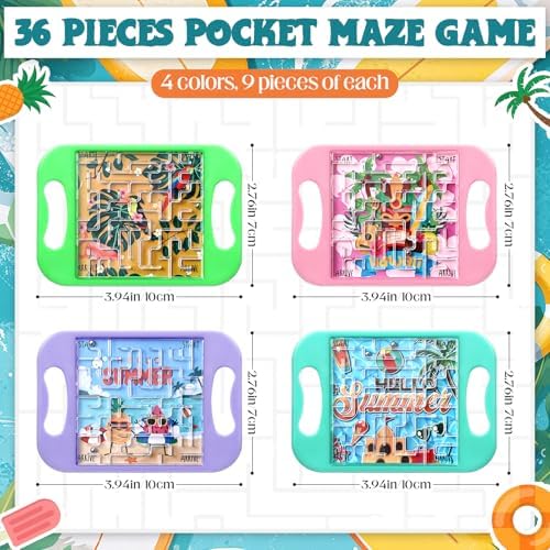 JellyArch 36 Pcs Mini Maze Puzzle Bulk for Kids Maze Cubes, Summer - Image 2
