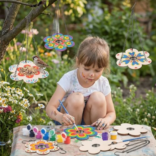 12 Pack Bird Feeder Craft Kits with Metal Chains for Fall, Flower - Image 5