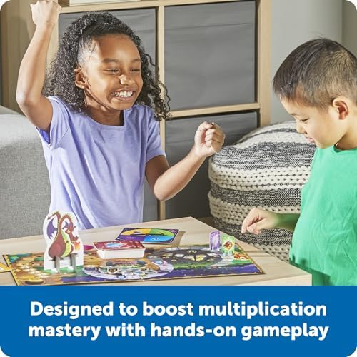 Learning Resources Wizards of Mathland - Multiplication Math Games for Kids, 2nd - 3rd Grade Classroom Board Game, Fun Educational Homeschool Games for Elementary Kids, Math Learning Board Game - Image 5
