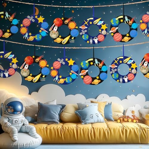 Sureio 264 Pcs Space Wreath Craft Kits DIY Space Hanging Ornament Decor - Image 6