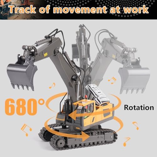 PREPOP RC Excavator, Remote Control Construction Toy Vehicle - Image 5