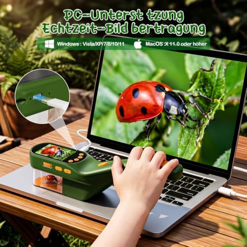 CIMELR Bug Catcher for Kids with 500X Microscope, 2.4" Screen STEM Toy Gift - Image 6