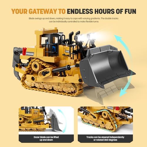 KIDMARKT Metal RC Bulldozer Toy for Kids - Image 4