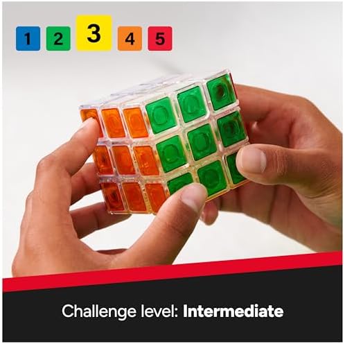 Rubik’s Cube, Crystal Cube, Transparent 3x3 Color-Matching Puzzle Game, Problem-Solving Brain Teaser, Classic Color-Matching Puzzle, Fidget Toy, Sensory Puzzle for Adults, Teens, Kids, Ages 8 & Up - Image 6