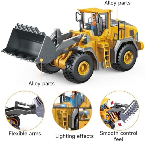 Excavator Set，rc Dump Truck Command The Site Conquer The Dir，2.4Ghz Remote Control Construction Vehicle Set Children's Toys，Alloy Material Simulate True Scale (Loader) - Image 5