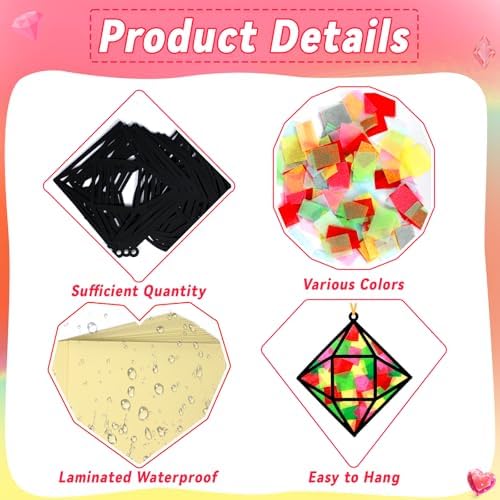 Qyeahkj 36Set Jewel Suncatchers Crafts Kit for Kids - Image 3